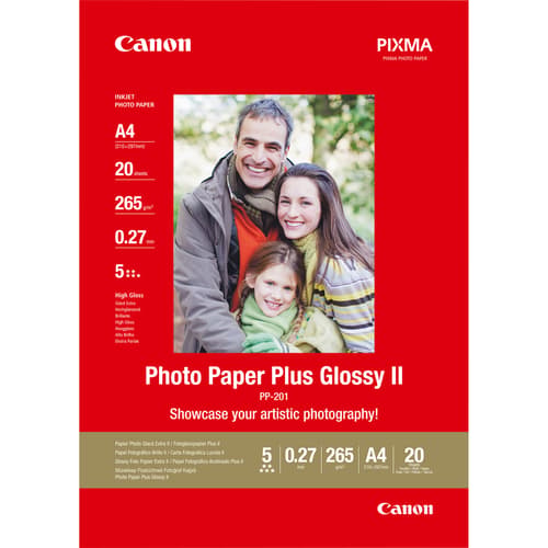 Canon Papir Photo+ Glossy Ii Pp-201 A4 20-ark 265g