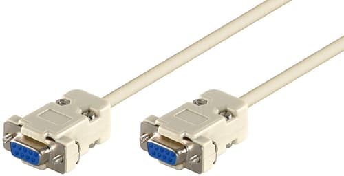 Microconnect Nulmodem-kabel 3m. Db9 Db9 Hvid billede