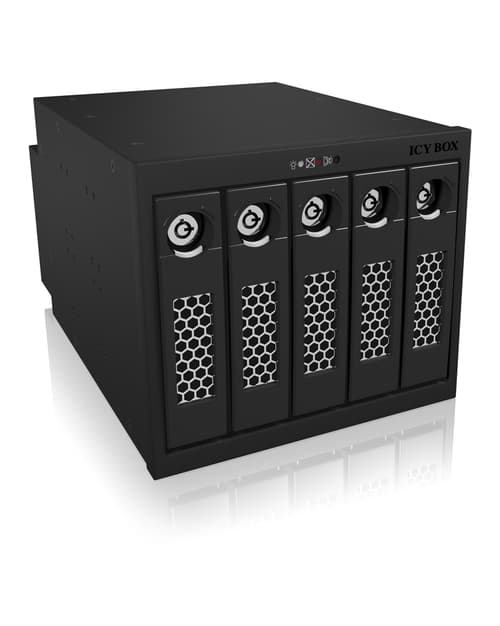 Icy Box Hd Kassett 3x5.25 tommer Till 5x3.5 tommer Sata/300 Svart