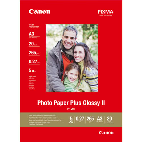 Canon Papir Photo+ Glossy Ii Pp-201 A3 20-ark 275g