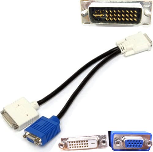 Dell Dvi-i To Dvi-d - Wu329 Dvi-i Dvi, Vga Musta, Sininen, Valkoinen