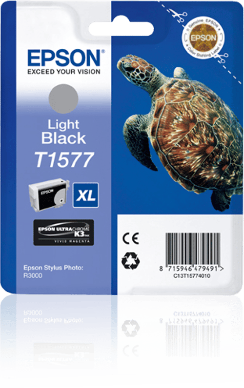 Epson Blæk Ljus Sort - Stylus Foto R3000