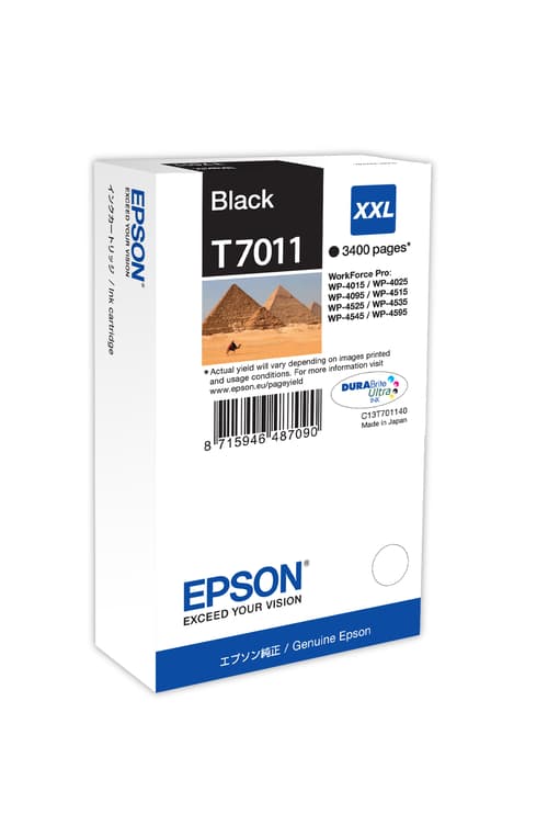 Epson Blæk Sort T7011 Xxl - Wp4000/4500