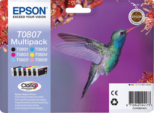 Epson Muste Monipakkaus T0801/2/3/4/5/6 - R265