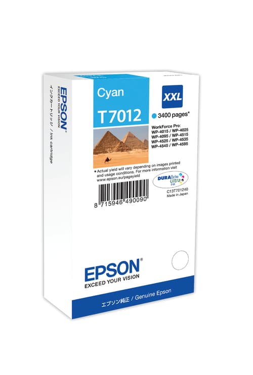 Epson Blæk Cyan T7012 Xxl - Wp4000/4500