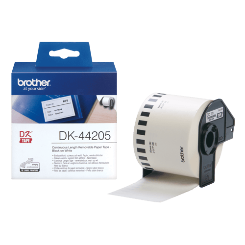Brother Etiketter 62mm X 30.48m Avtagbar Vit