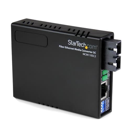 Startech Startech.com Mcm110sc2 Netværksomformer Til Medie 100 Mbit/s 1310 Nm Multitilstand Sort billede
