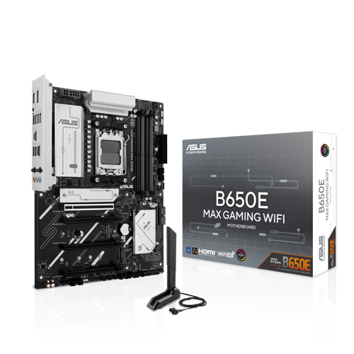 ASUS B650E MAX GAMING WIFI Moderkort - AMD B650 - AMD AM5 socket - DDR5 RAM - ATX