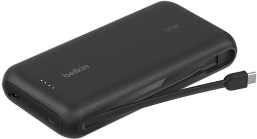 Belkin Powerbank Pd 30w Integrated Usb-c Cable 20000mah Musta