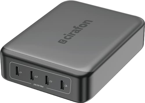 Cirafon 240w Usb-c Multiport Charger - Fast Charging For Laptop & Mobile 1m 240w Harmaa
