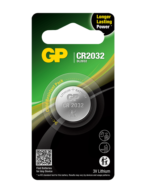 Gp Batteri Knappcell Lithium Cr2032 3v