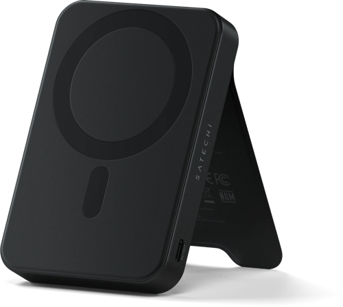 Satechi Qi2 Magnetic Powerbank With Stand 10000mah Musta