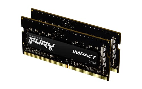 Kingston Technology Fury 16gb 3200mt/s Ddr4 Cl20 Sodimm (kit Of 2) Impact 16gb 1600, 3200mhz Ddr4 260-pin So-dimm billede