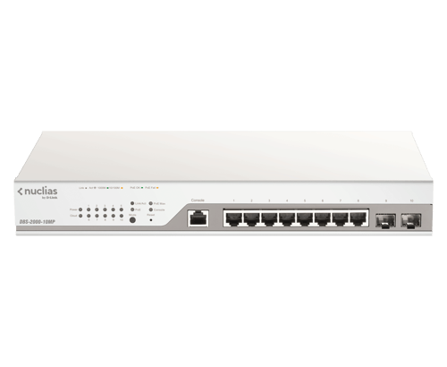 D-link Dbs-2000-10mp Netværksswitch Administreret L2 Gigabit Ethernet (10/100/1000) Strøm Over Ethernet (poe) Grå billede