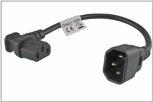 Microconnect Pea1416 Strømkabel Sort 0,3 M C13 Kopling C14 Kopling 0.3m C13 C14 Svart