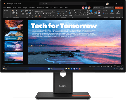 Lenovo Thinkvision T27qd-40 27 tommer 2560 × 1440pixels Ips 16:9 120hz billede