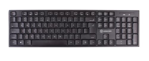 Voxicon Dk-200wl/int Tastatur Kontor Rf Trådløst Qwerty Us International Sort Trådløs Us International