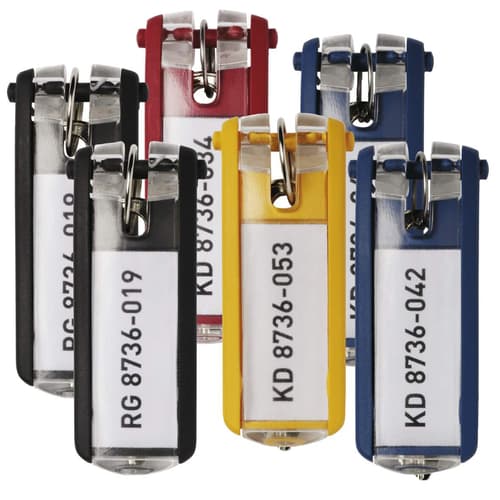 Durable Avaimenperä Key Clip 6kpl Erivärisiä