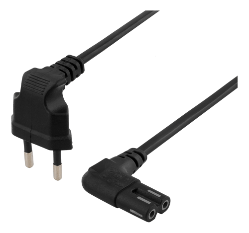 Deltaco Del-109bo El-ledning Sort 5 M Cee7/16 Iec C7 5m. Cee7/16 C7 Sort billede