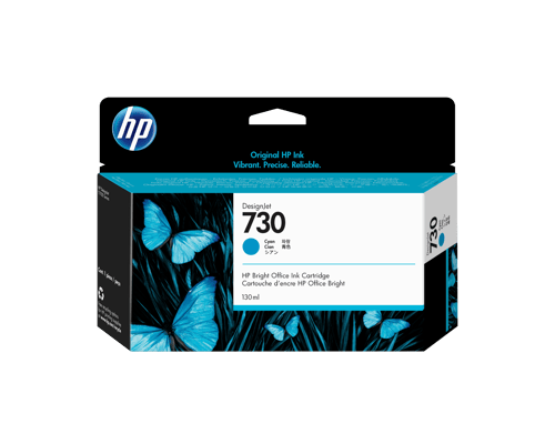 Hp Blæk Cyan 730 130ml - Dj T1700 billede