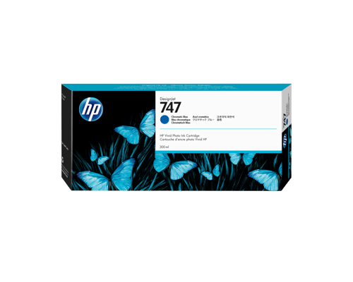 Hp Blæk Chromatic Blå 747 300ml - Dj Z9+