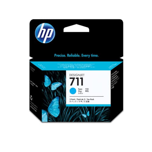 Hp Muste Syaani 711, 29ml - Dj T120 - 3-pack