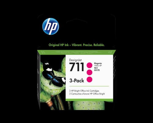 Hp Muste Magenta 711, 29ml - Dj T120 - 3-pack