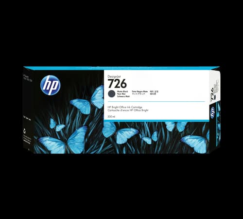 Hp Blæk Matt Sort No.726 300ml