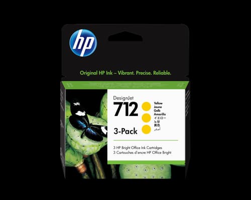 Hp Muste Keltainen 712 29ml 3-pack