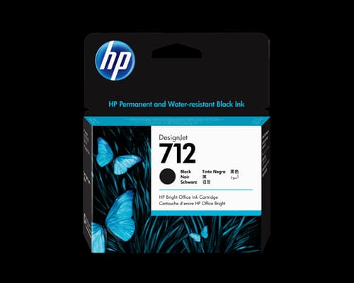 Hp Blæk Sort 712 80ml