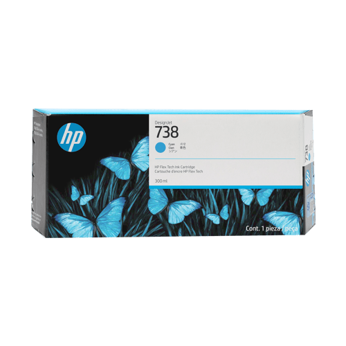 Hp Ink Cyan 738 300 Ml - Designjet T850/t950