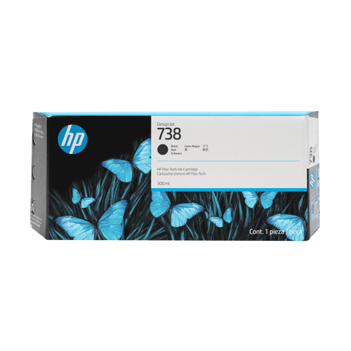 Hp Musta Muste 738, 300 Ml - Designjet T850/t950