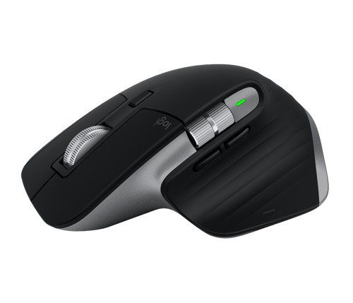 Logitech MX Master 3S for Mac Performance Wireless Mouse - Space Grey - Ergonomisk mus - Laser - 7 knapper - Sort