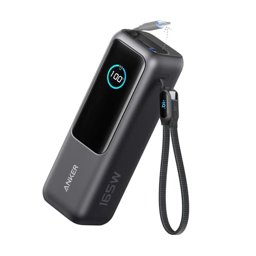 Anker Powerbank With Built-in Usb-c Cable 165w 25000mah Svart