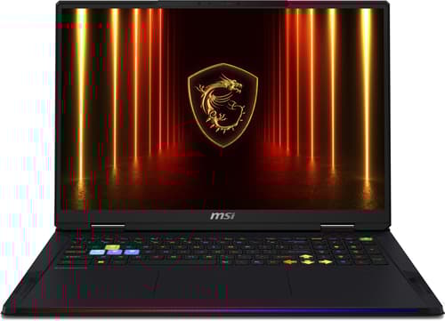 MSI Raider A18 HX A9WIG-007NEU - AMD Ryzen 9 - 9955HX3D / op til 5.4 GHz - Win 11 Home - GeForce RTX 5080 - 64 GB RAM - 2 TB SSD NVMe - 18 3840 x 2400 (UHD+) @ 120 Hz - 2.5 Gigabit Ethernet - Wi-Fi 7, Bluetooth - kernesort