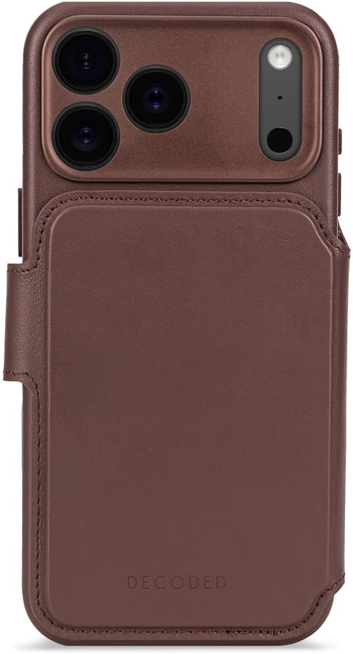 Decoded Leather Detachable Wallet Iphone 17 Pro Max Brun
