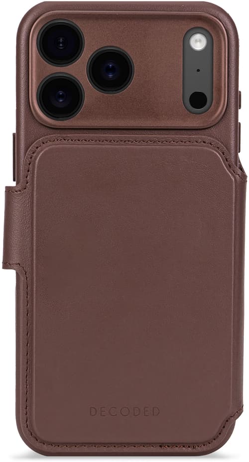 Decoded Leather Detachable Wallet Iphone 17 Pro Ruskea