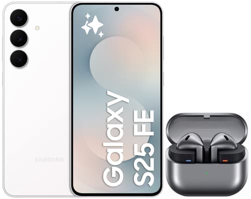 Samsung Galaxy S25 Fe 128gb Vit + Galaxy Buds3