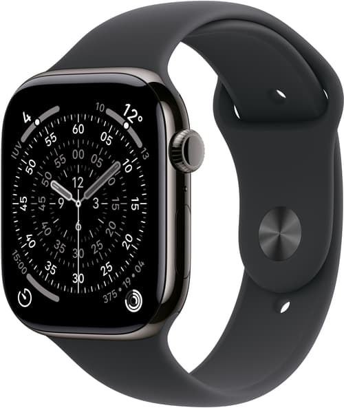 Apple Watch Series 11 Gps + Cellular 46mm Slate Titanium Case With Black Sport Band - M/l