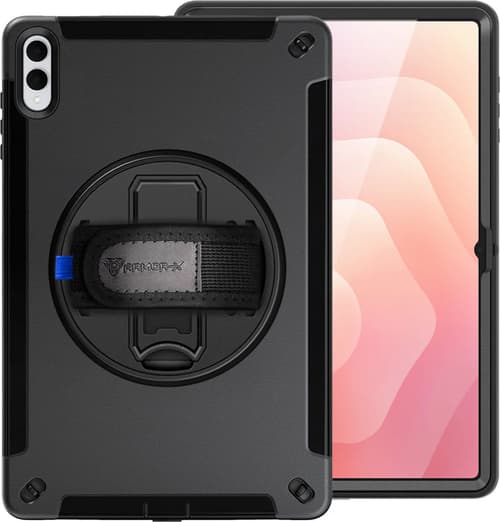 Armor-x Rainproof Military Grade Rugged Case With Hand Strap And Kick-stand Samsung Galaxy Tab S11 Ultra Musta