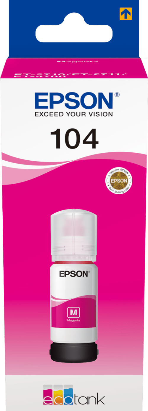 Epson Muste, Magenta, 104, 70 Ml – Et-2710/2704/4750