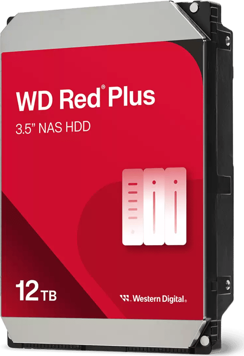 Wd Red Plus 12tb 3.5 tommer 7200r/min Sata 6.0 Gbit/s Hdd