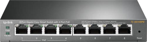 Netværksswitch TP-Link Easy Smart TL-SG108PE - 8-port Gigabit med PoE+