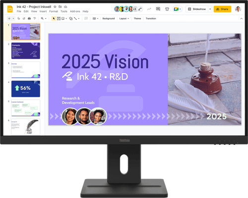 Lenovo ThinkVision E27Q-40 27" IPS 2560 x 1440 (2K) HDMI DisplayPort 100Hz