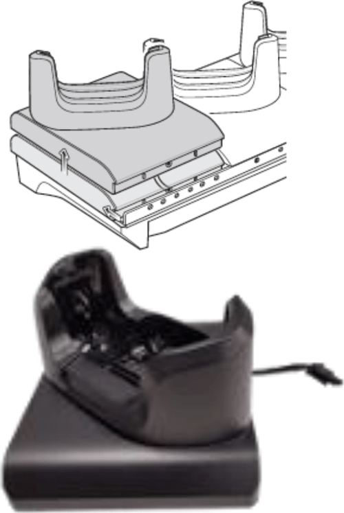 Zebra Vuggekop-sæt (kun Til Opladning) - Til Tc73/tc78