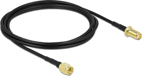 Delock 90442 Koaksiaalikaapeli Lmr100 2 M Sma Musta Sma Sma 2m Musta