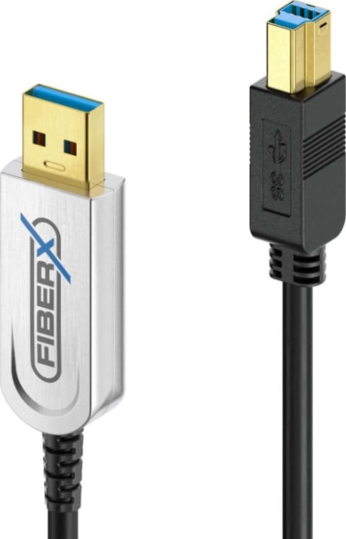 Purelink Fiberx Usb Cable 20m Usb-b Usb-a Musta, Hopea