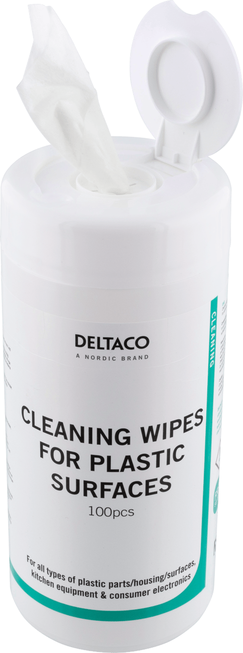 Deltaco Kosteuspyyhkeitä 100 Kpl - Muovipinnoille