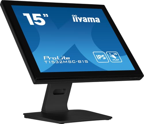 Iiyama Prolite T1532msc-b1s Computerskærm 38,1 Cm (15 tommer) 1024 X 768 Pixel Xga Lcd Berøringsskærm Sort 15 tommer 1024 × 768pixels Tn 4:3