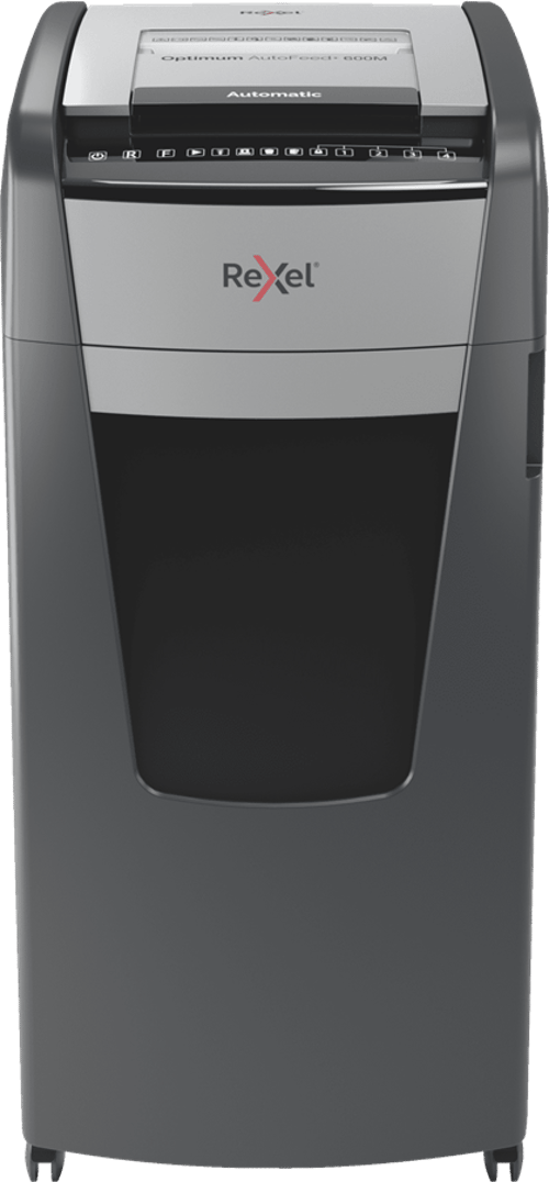 Rexel Makulator Optimum Autofeed+ 600m Mikromakulering, 2x15mm P5 billede